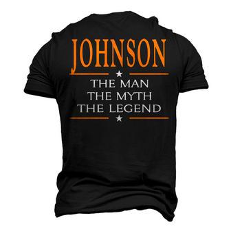 Johnson Name Johnson The Man The Myth The Legend Men's 3D T-shirt Back Print - Seseable