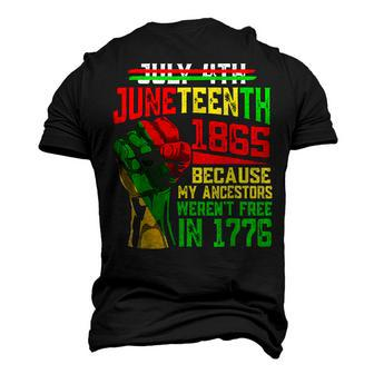 July 4Th Junenth 1865 Because My Ancestors Mens Girls Men's 3D T-Shirt Back Print | Mazezy