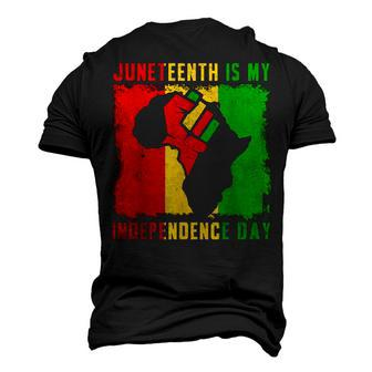 Juneteenth Is My Independence Day 4Th July Black Afro Flag Men's 3D T-shirt Back Print - Seseable