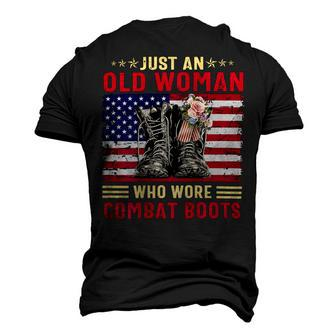 Just An Old Woman Who Wore Combat Boots T-Shirt Men's 3D Print Graphic Crewneck Short Sleeve T-shirt - Monsterry UK