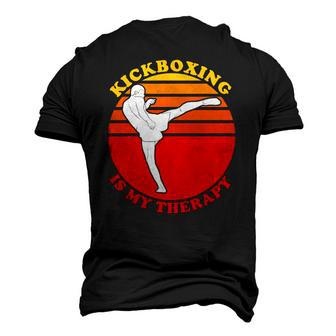 Kickboxing Is My Therapy Kickboxing Men's 3D T-Shirt Back Print | Mazezy