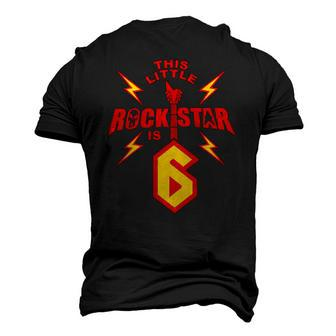 Kids 6Th Birthday Boys Rockstar Rock Music 6 Years Old Men's 3D T-Shirt Back Print | Mazezy