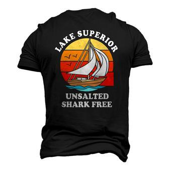 Lake Superior Unsalted Shark Free Men's 3D T-Shirt Back Print | Mazezy