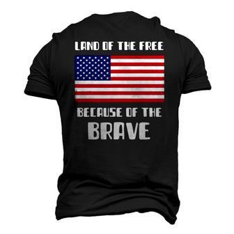 Land Of The Free Because Of The Brave Memorial Day Sale Flag Men's 3D T-Shirt Back Print | Mazezy