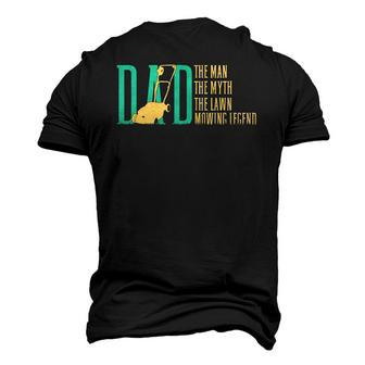 Lawn Mowing Dad Gardener Caretaker Father Men's 3D T-Shirt Back Print | Mazezy
