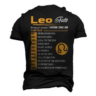 Leo Zodiac Leo Facts Birthday Men's 3D T-shirt Back Print - Seseable