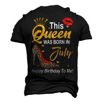 Leopard This Queen Was Born In July Happy Birthday To Me Men's 3D T-shirt Back Print - Seseable