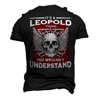 Leopold Name Shirt Leopold Family Name Men's 3D Print Graphic Crewneck Short Sleeve T-shirt - Monsterry DE