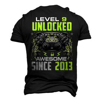 Level 9 Unlocked Awesome Since 2013 9Th Birthday Gaming V8 Men's 3D T-shirt Back Print - Seseable
