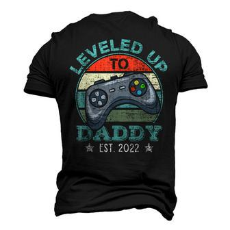 Leveled Up To Daddy 2022 Video Gamer Soon To Be Dad 2022 Men's 3D T-shirt Back Print - Seseable