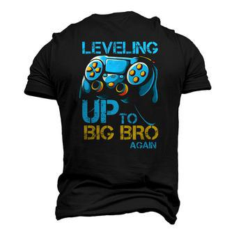 Leveling Up To Big Bro Again Gaming Lovers Vintage Men's 3D T-Shirt Back Print | Mazezy