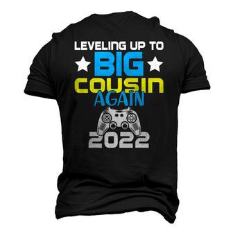 Leveling Up To Big Cousin Again 2022 Pregnancy Announcement Men's 3D T-Shirt Back Print | Mazezy