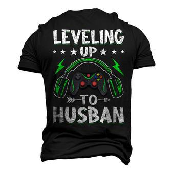 Leveling Up To Husban Husband Video Gamer Gaming Men's 3D T-shirt Back Print - Seseable