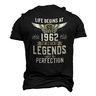 Life Begins At 1962 60Th Birthday New 2022 Men's 3D T-shirt Back Print - Seseable