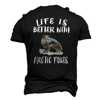 Life Is Better With Arctic Foxes Men's 3D T-Shirt Back Print | Mazezy