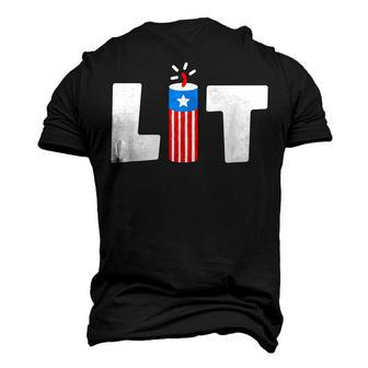 Lit American 4Th Of July Us Patriotic Pride Men's 3D T-shirt Back Print - Seseable