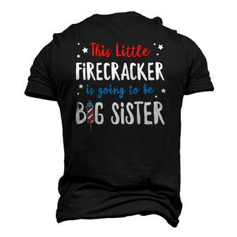 Little Firecracker Pregnancy Announcement 4Th Of July Girls Men's 3D T-Shirt Back Print | Mazezy UK