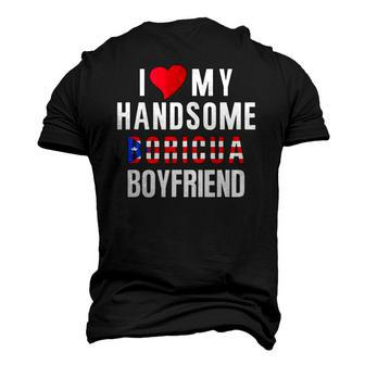 I Love My Boyfriend Puerto Rico Flag Camiseta Boricua Men's 3D T-Shirt Back Print | Mazezy