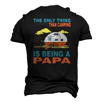 I Love More Than Camping Is Being A Papa Men's 3D T-Shirt Back Print | Mazezy