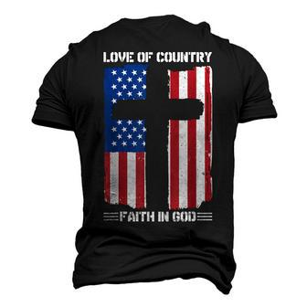 Love Of Country Faith In God Men's 3D T-shirt Back Print - Seseable