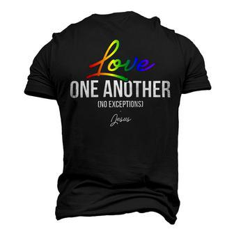 Love One Another No Exceptions Jesus Christ Christian Lover 260220A Men's 3D Print Graphic Crewneck Short Sleeve T-shirt - Monsterry