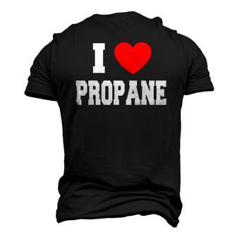 I Love Propane Red Heart Men's 3D T-Shirt Back Print | Mazezy