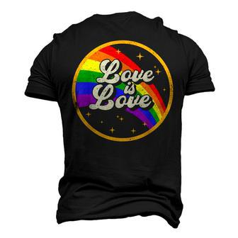 Love Is Love Rainbow Lgbt Gay Lesbian Pride Men's 3D T-Shirt Back Print | Mazezy CA