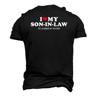 I Love My Son-In-Law For Father-In-Law Men's 3D T-Shirt Back Print | Mazezy