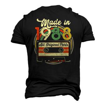 Made In 1988 34Th Birthday Cassette Tape Vintage Men's 3D T-Shirt Back Print | Mazezy
