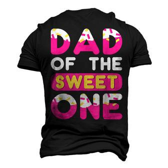 Matching Family Dad Of Sweet One First Birthday Donut Theme Men's 3D T-shirt Back Print - Seseable