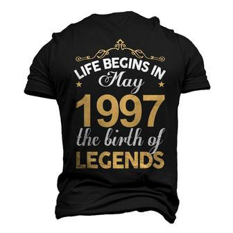 May 1997 Birthday Life Begins In May 1997 V2 Men's 3D T-shirt Back Print - Seseable