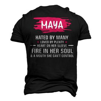 Maya Name Maya Hated By Many Loved By Plenty Heart On Her Sleeve Men's 3D T-shirt Back Print - Seseable