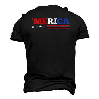 Womens Merica 4Th Of July Independence Day Patriotic American V-Neck Men's 3D T-Shirt Back Print | Mazezy