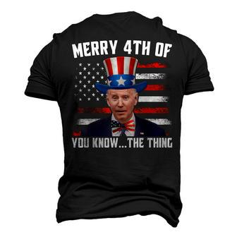 Merry Happy 4Th Of You Know The Thing Biden Confused Men's 3D T-shirt Back Print - Seseable