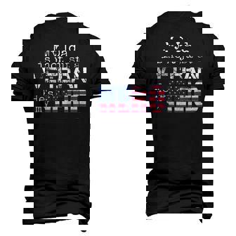 Womens Military Veteran Support My Dad Us Veteran My Hero V-Neck Men's 3D T-Shirt Back Print | Mazezy