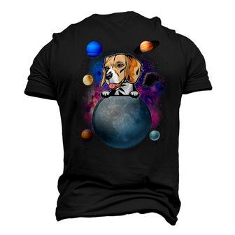 On The Moon Galaxy Puppy Spcae Dog Lover 211 Beagle Dog Men's 3D T-shirt Back Print - Seseable