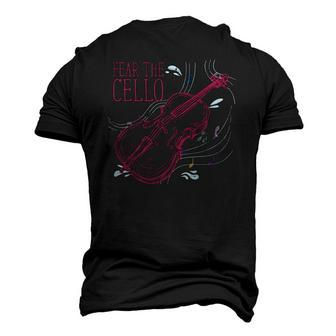 Musician Cellist Classical Music Instrument Cello Men's 3D T-Shirt Back Print | Mazezy