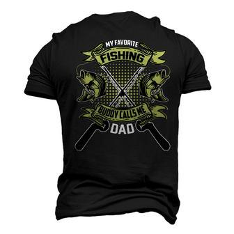 My Favorite Fishing Buddy Calls Me Dad Fishing Father Men's 3D Print Graphic Crewneck Short Sleeve T-shirt - Monsterry