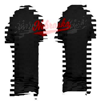Nebraska Sports Varsity Script Vintage Retro Jersey Men's 3D T-Shirt Back Print | Mazezy