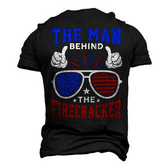 Mens New Dad 4Th Of July The Man Behind The Firecracker Patriotic Men's 3D T-shirt Back Print - Seseable