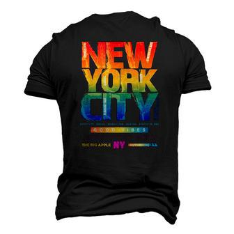 New York City Illustration Graphic Style Cool New York City Men's 3D T-Shirt Back Print | Mazezy