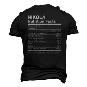 Nikola Nutrition Facts Name Men's 3D T-Shirt Back Print | Mazezy