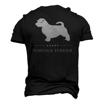 Norfolk Terrier Dog White Silhouette Men's 3D T-Shirt Back Print | Mazezy
