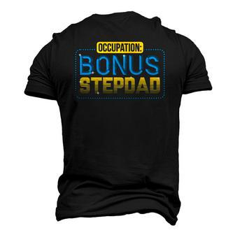 Not A Stepdad But A Bonus Dad Fathers Day Men's 3D T-Shirt Back Print | Mazezy