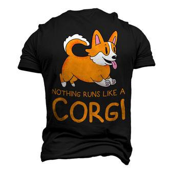 Nothing Runs Like A Corgi Funny Animal Pet Dog Lover Men's 3D Print Graphic Crewneck Short Sleeve T-shirt - Monsterry