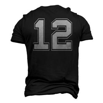 Number 12 Baseball Football Soccer Fathers Day Men's 3D T-Shirt Back Print | Mazezy
