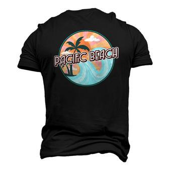 Pacific Beach San Diego California Ocean Waves Men's 3D T-Shirt Back Print | Mazezy