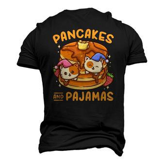 Pancake Pajama Party Cat Lover Men's 3D T-Shirt Back Print | Mazezy