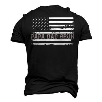 Papa Dad Bruh Fathers Day 4Th Of July Us Flag Vintage 2022 Men's 3D T-shirt Back Print - Seseable