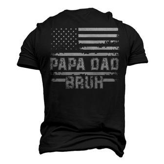 Papa Dad Bruh Fathers Day 4Th Of July Us Flag Vintage 2022 Men's 3D T-shirt Back Print - Seseable